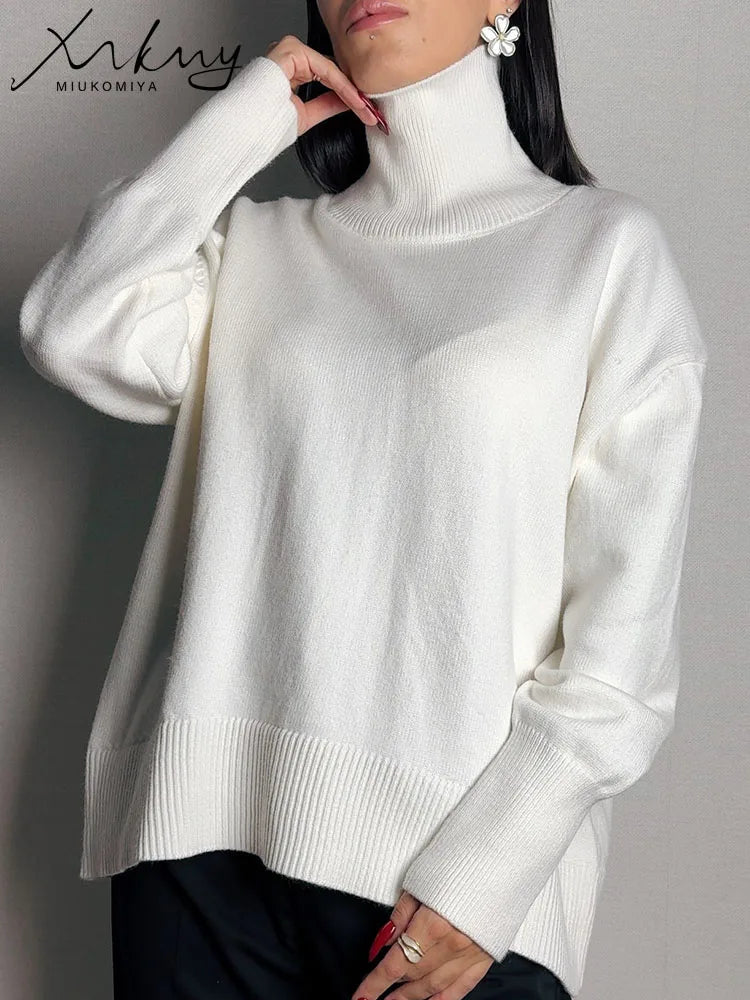 Winter Coffee Sweaters Women Oversize Turtleneck Warm Pullovers Thick Christmas Sweaters For Women Oversized Sweater And Jumpers