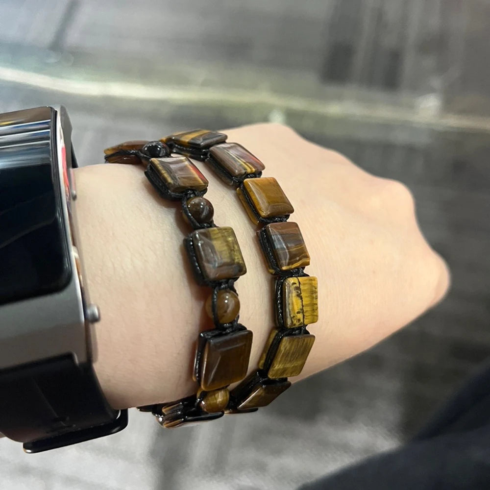 High Quality Gems Stone Bead Natural Cube Flat Square Loose Spacer Beads For Jewelry Making Bracelet Necklace DIY Crafts 10MM