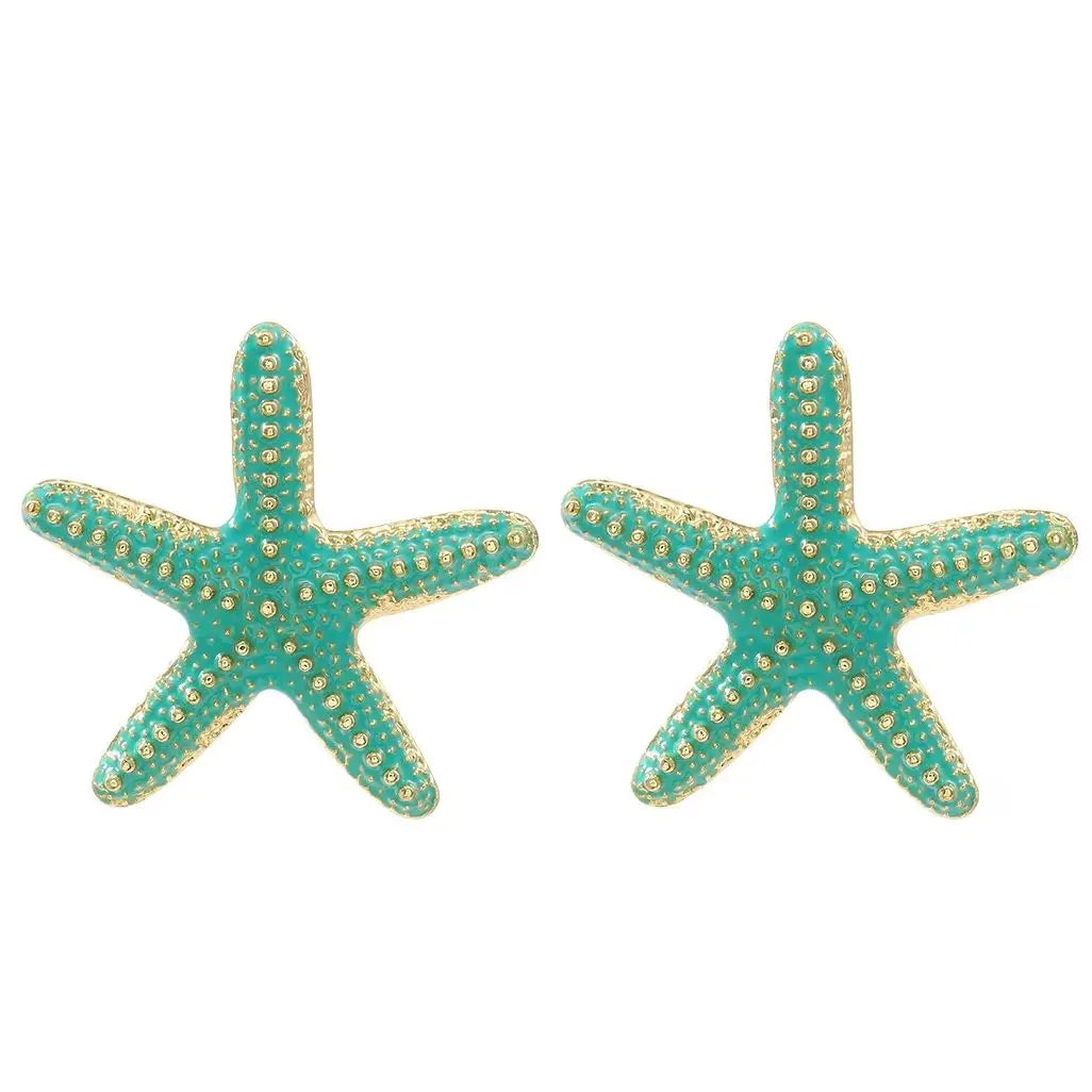 2025 Summer New Starfish Alloy Earrings
