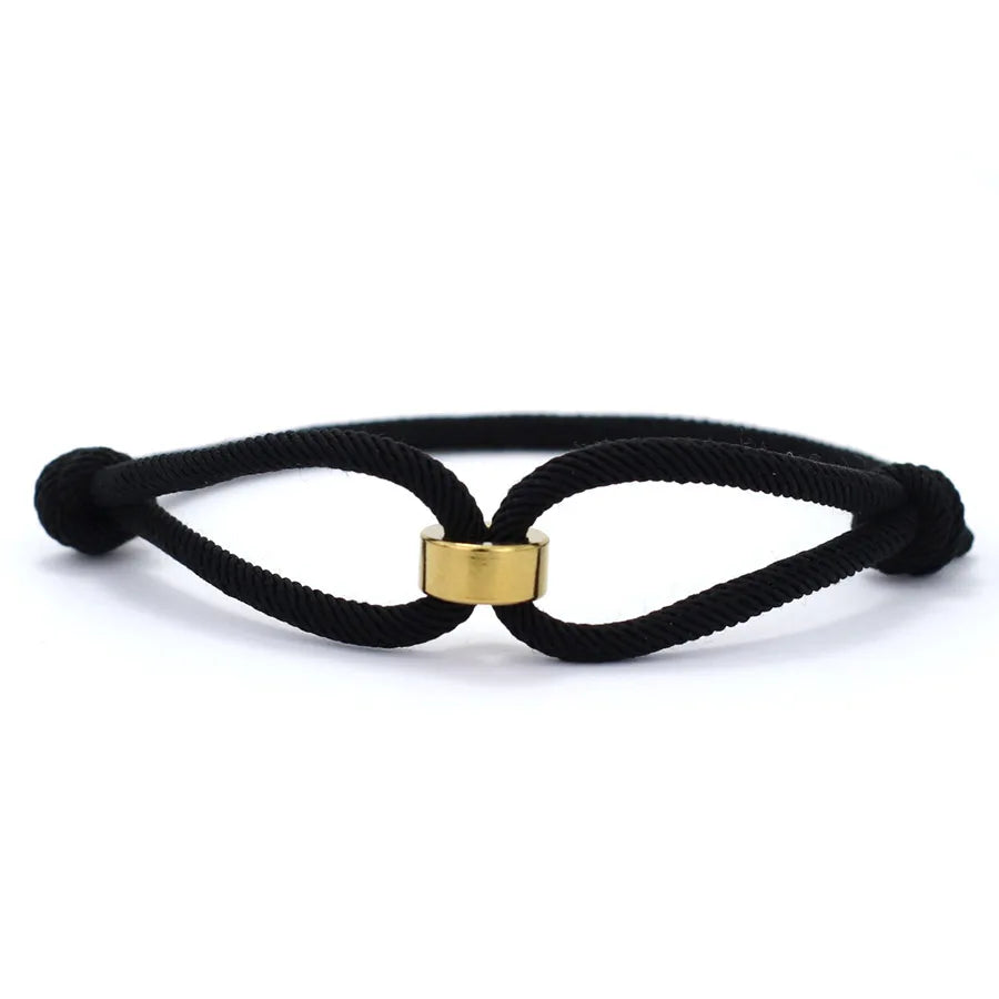 Handmade 3mm Thin Rope Bracelet Men Women Stainless Steel Gold Color Charm Braslet Friendship Jewelry Gift For Lover Pulseria