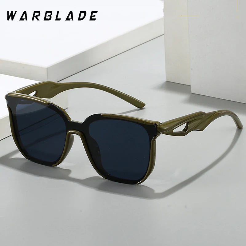 2024 Big Frame Punk Sonnenbrille für Männer Luxusmarke Designer Quadrat Sonnenbrille weiblich schwarz Outdoor Sport Sonnenschirm Spiegel UV400