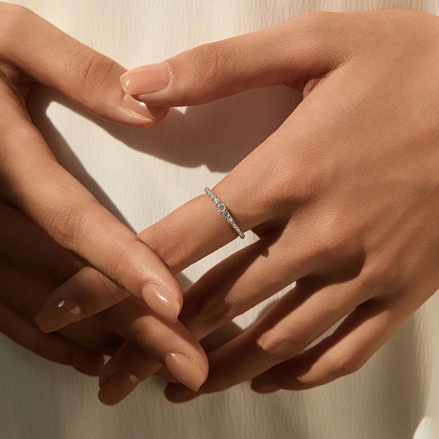 MODIAN Exquisite Round Moissanite Ring 925 Sterling Silver Trendy Wedding Engagement Band Rings For Women Fine Jewelry