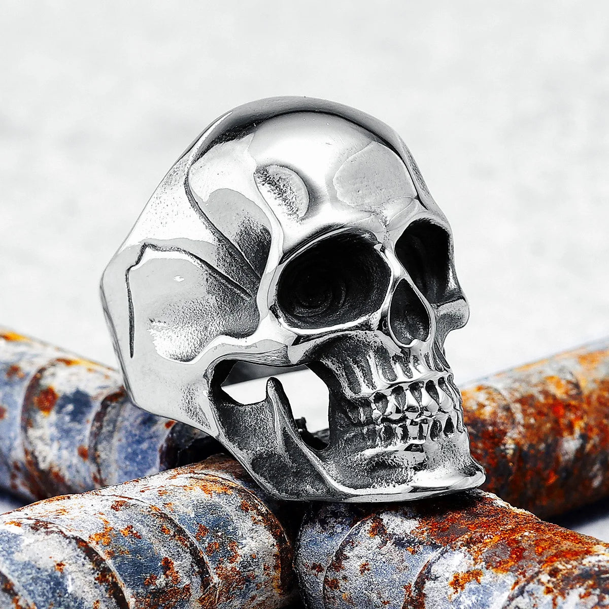 Terminator Skull 316L Stainless Steel Mens Rings Punk Hyperbole Skulls for Male Boyfriend Biker Jewelry Best Gift Dropshipping - Madeinsea©