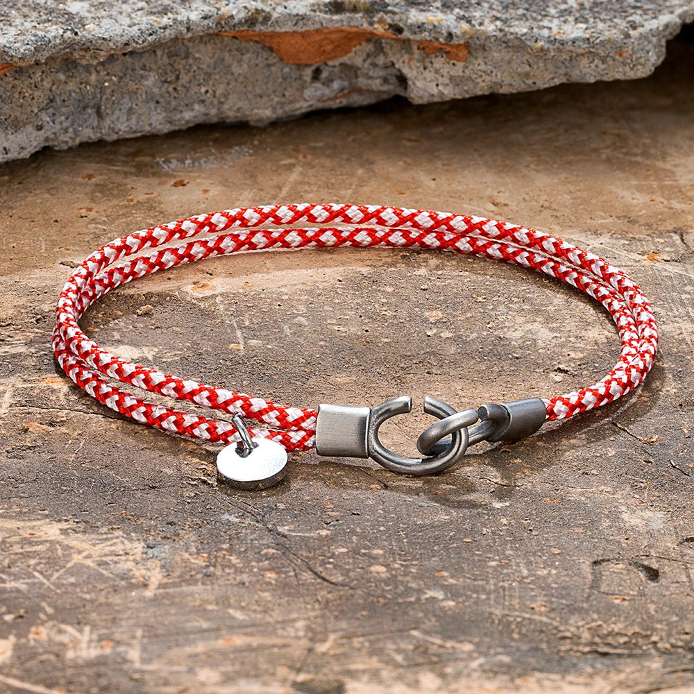 MKENDN Minimalist Style Custom Name Engrave Logo Id Bracelets Couple Handcuffs Cord Bracelet Menottes Bijoux Gifts