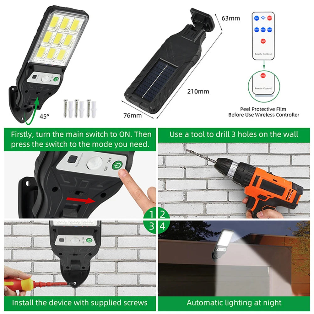 1/3/6pcs Outdoor Solar Lights Solar Wall Lights - 3 Lighting Modes Motion Sensor Light For Garden Wall Patio Path Lighting