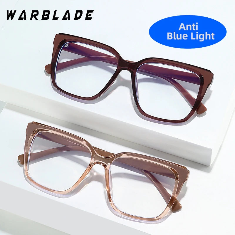 2025 TR90 Marke Designer Retro Übergroßen Quadratischen Anti Blau Licht Brille Frauen Männer Weibliche Brillen Optische Computer Brille