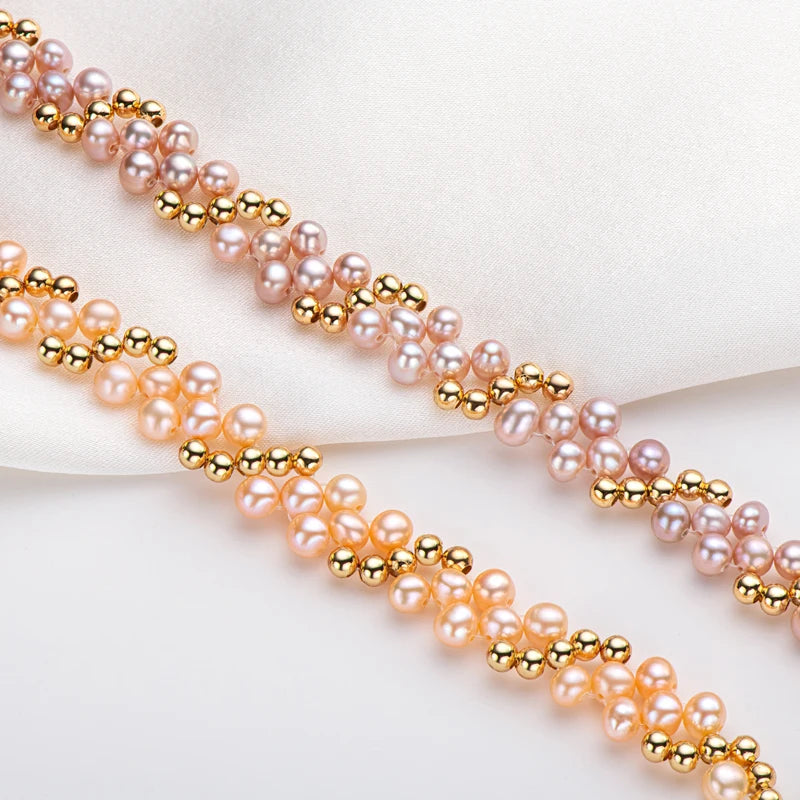 14K Gold Plated Pearl Bracelets for Women 5MM Cute Pearl Jewelry as Easter Basket Wedding Bridesmaid Gifts Jewelry Birthday Acc