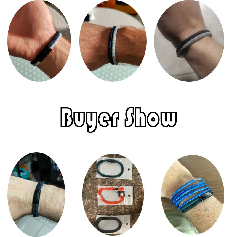 Bracelet en corde bicolore pour homme, symbole ukrainien, avec fermoir magnétique en acier inoxydable jaune et bleu