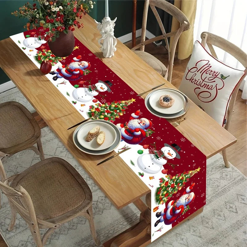 Christmas Table Runner Merry Christmas Decoration For Home Xmas Table Decor 2025 Navidad Notal Noel Ornament Happy New Year 2026