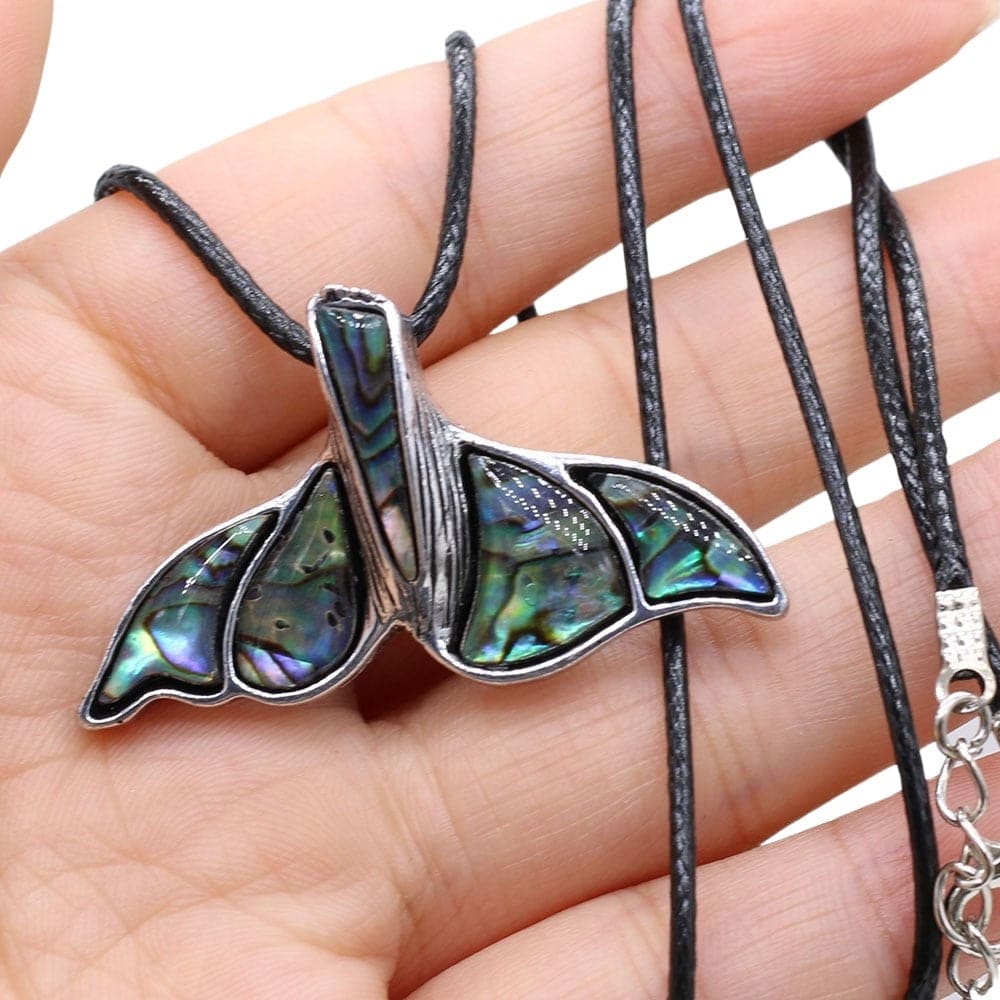 Abalone Whale Tail Necklace