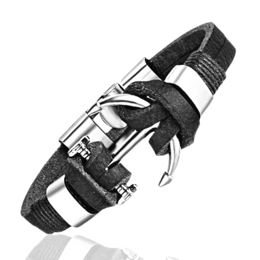 luck-anchor-leather-bracelet