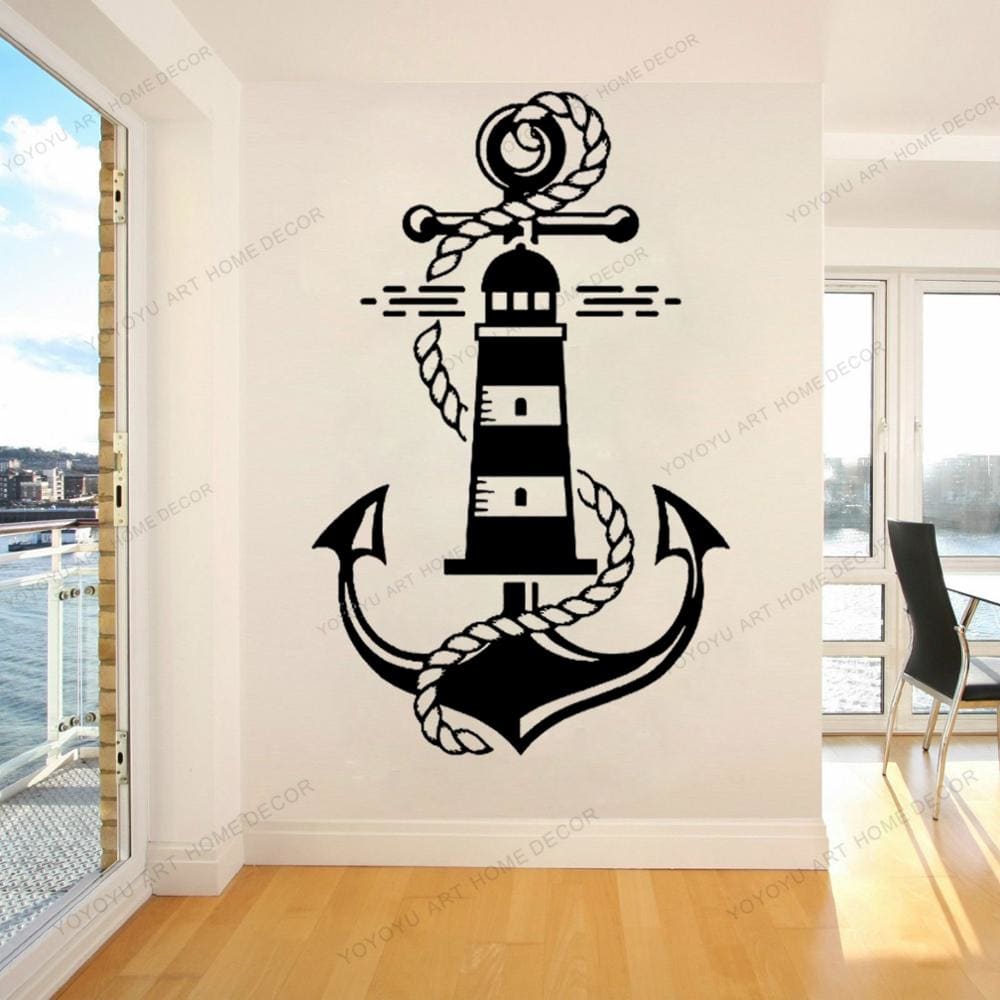 Madeinsea© - Anchor Lighthouse Vinyl Wall Decal