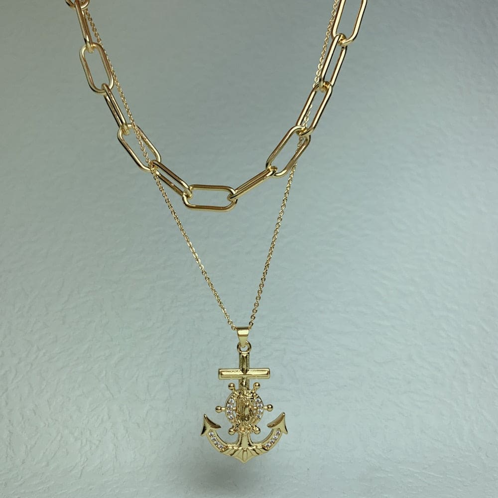 Anchor Necklace Gold