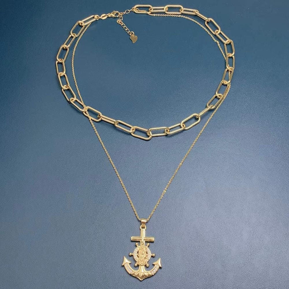 Anchor Necklace Gold