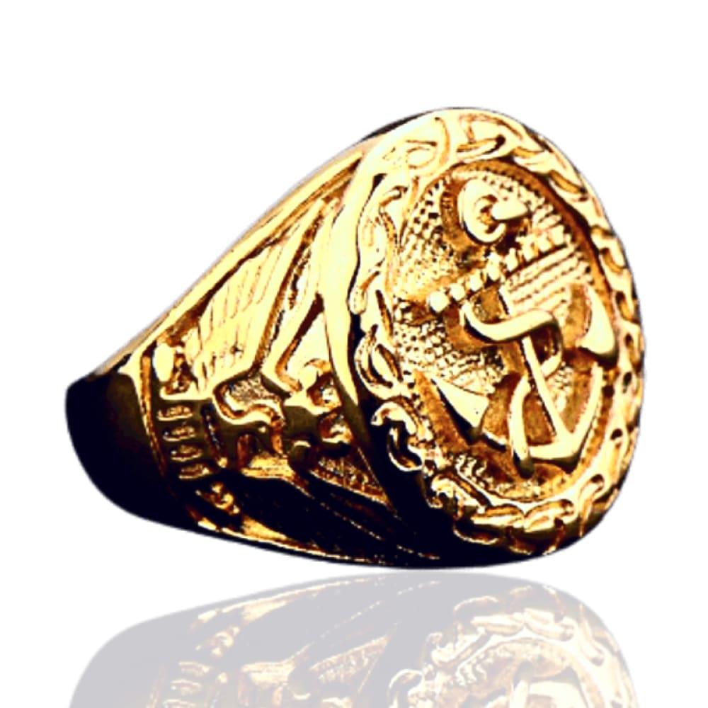 mens-gold-anchor-ring