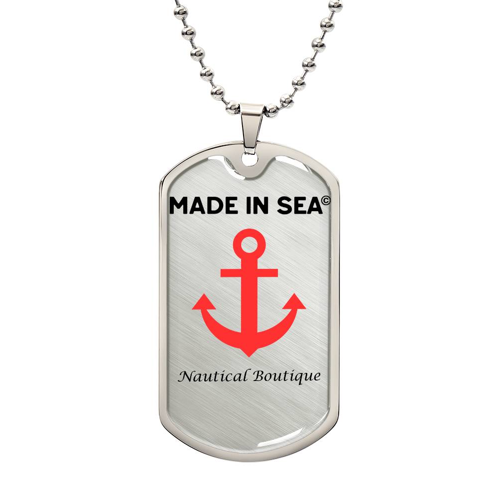 Personalized Military Tag Necklace (Silver/Gold) by MadeInSea - Madeinsea©