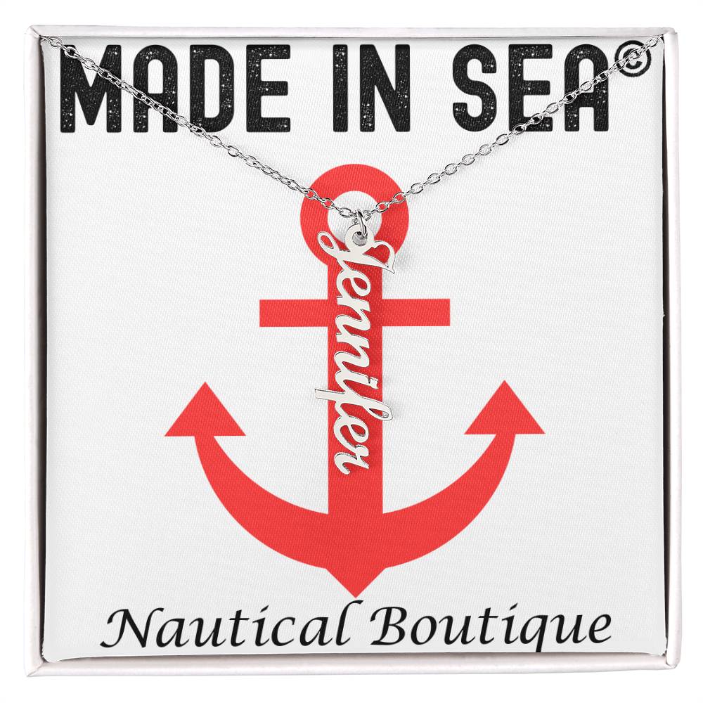 Personalized Multi Vertical Name Necklace with Custom Message Cart - Madeinsea©