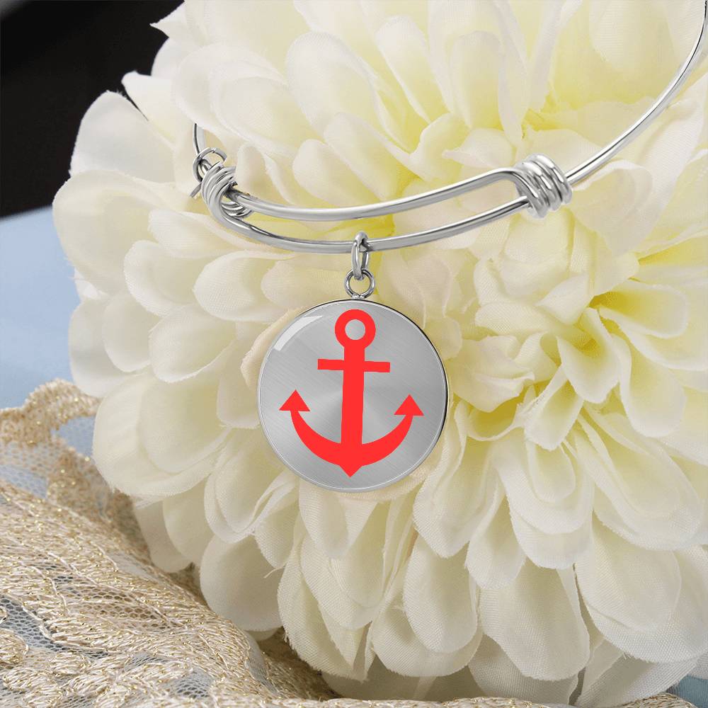 Personalized Adjustable Circle Bangle Bracelet - Madeinsea©