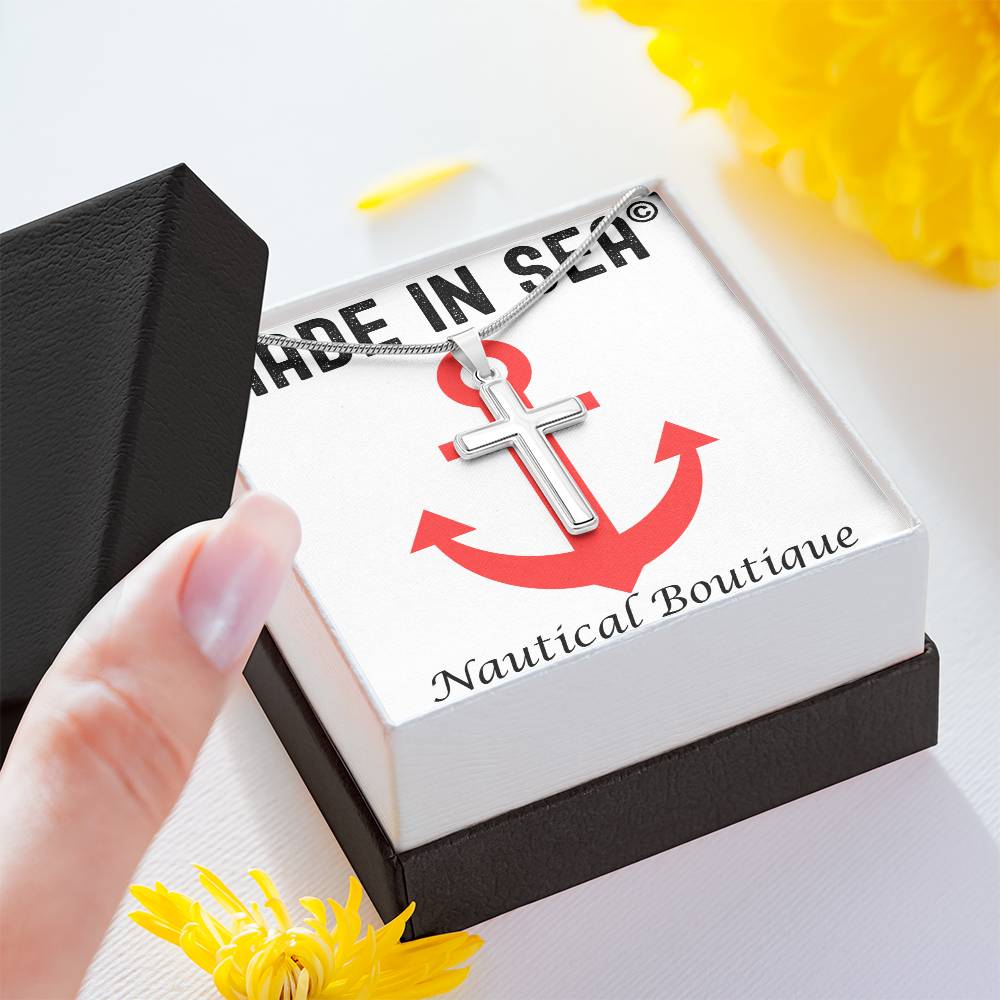 MadeInSea Personalizable Stainless Steel Cross Necklace - Madeinsea©