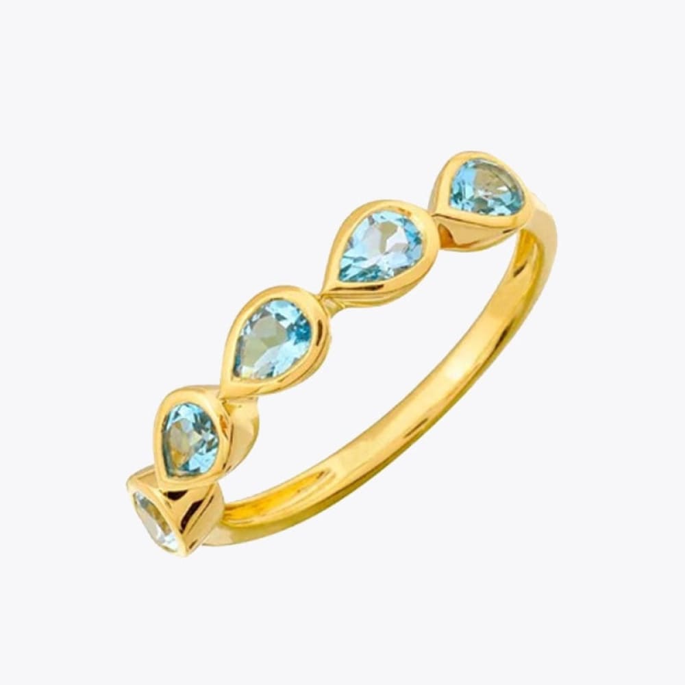 Beach Water Glass Ring