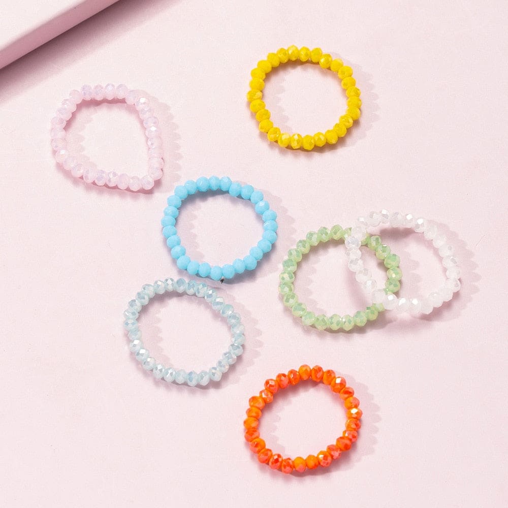 Beaded Beach Ring Set