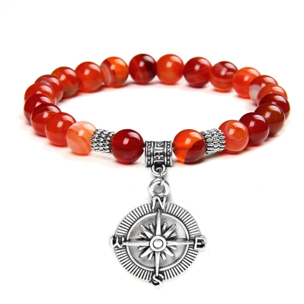 Beaded Compass Bracelet Charm