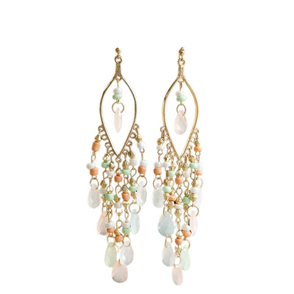 Beaded Retro Beach Earrings