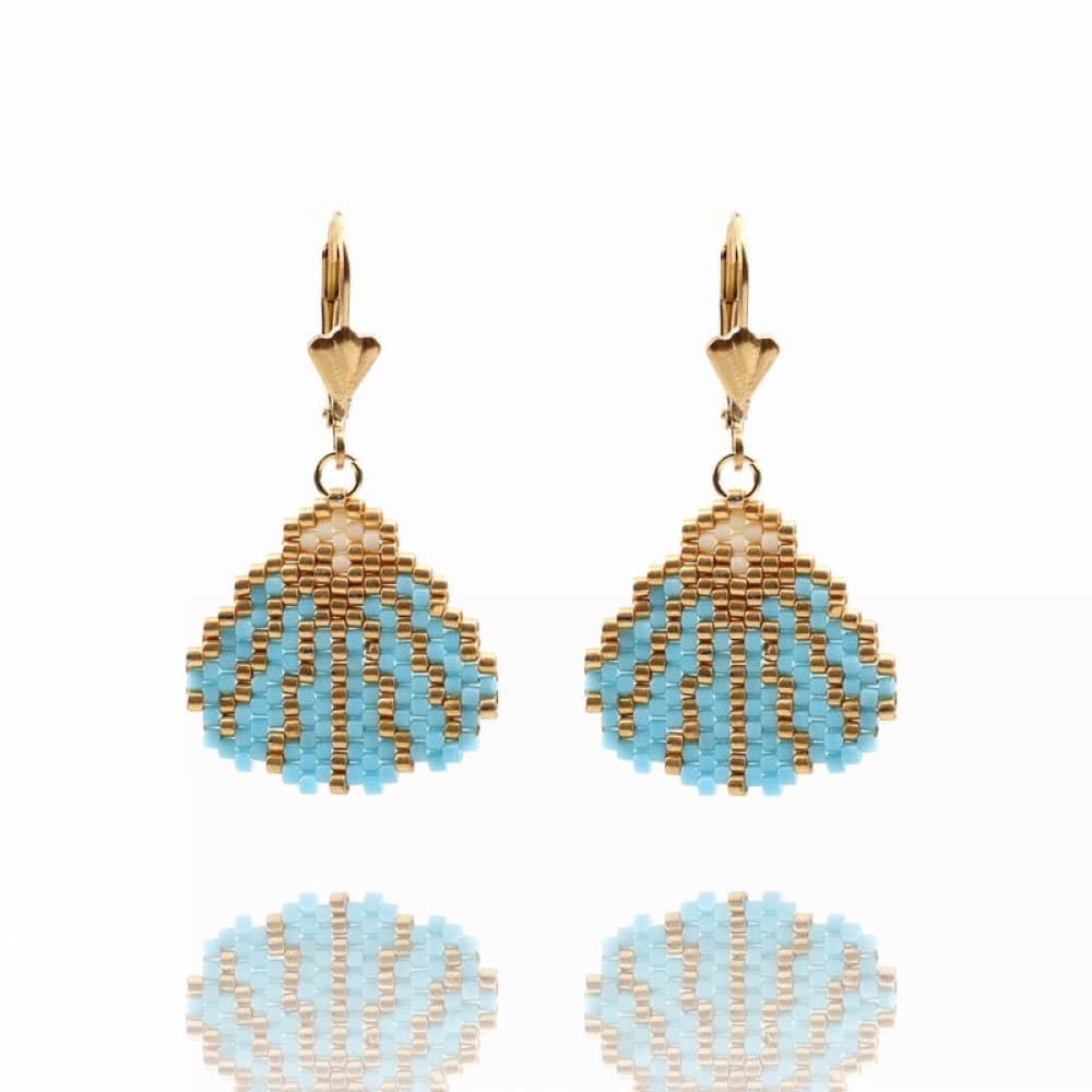 Beaded Shell Earrings