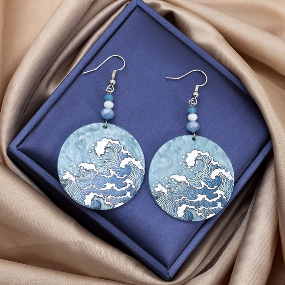 Beaded Wave Earrings