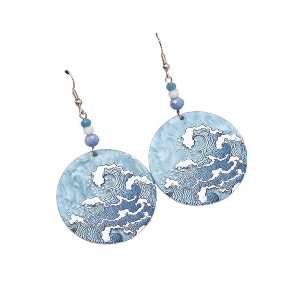 Beaded Wave Earrings