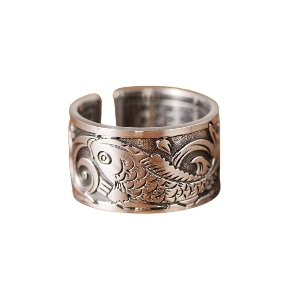 Big Retro Punk Fish Ring