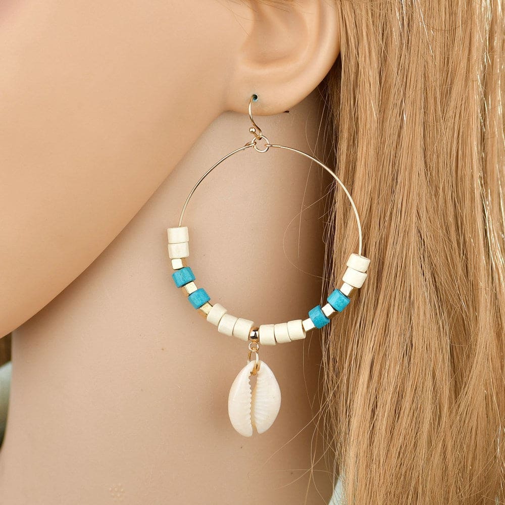 Big Vintage Shell Earrings