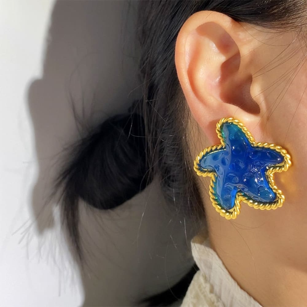 Big Vintage Starfish Earrings