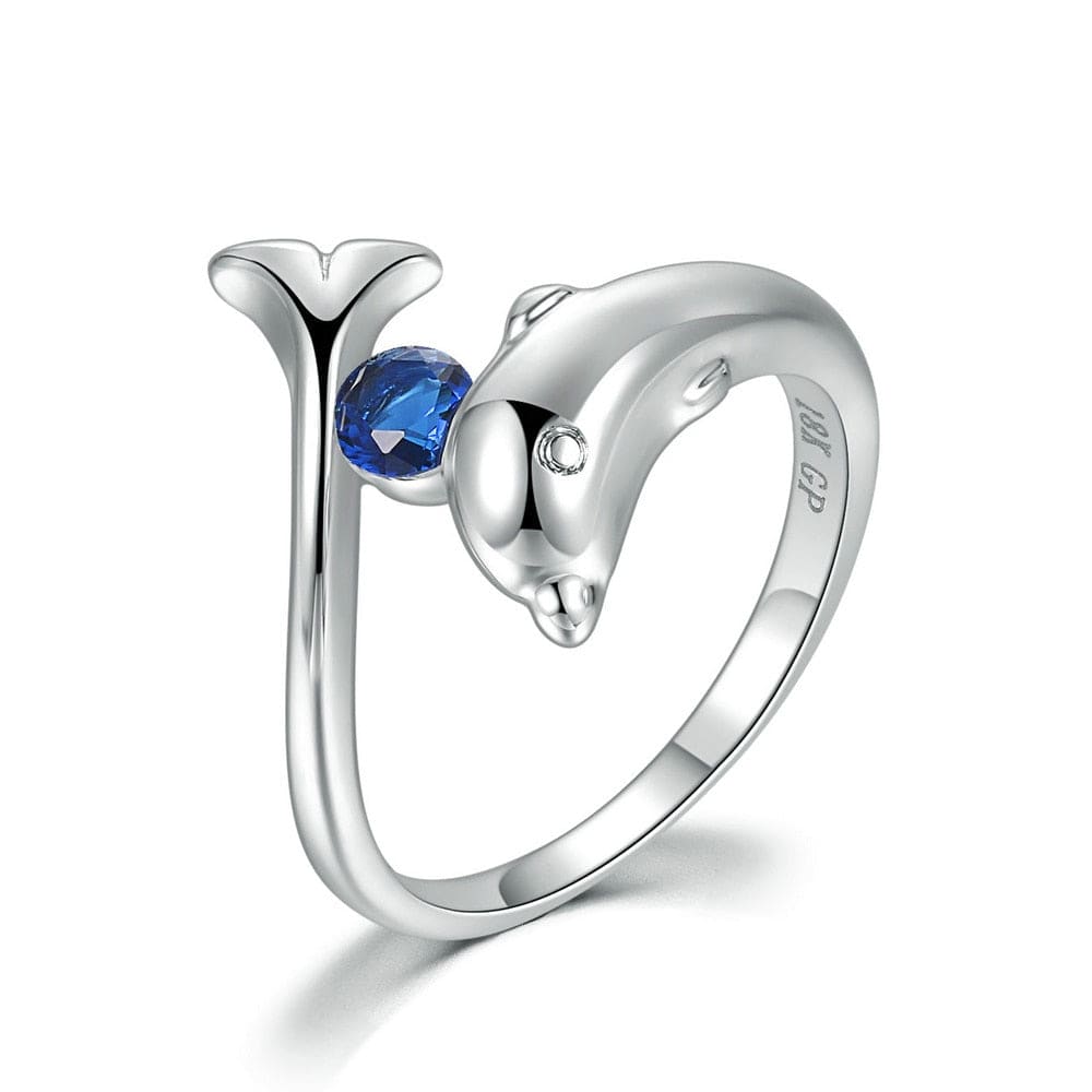 Birthstone Dolphin Ring