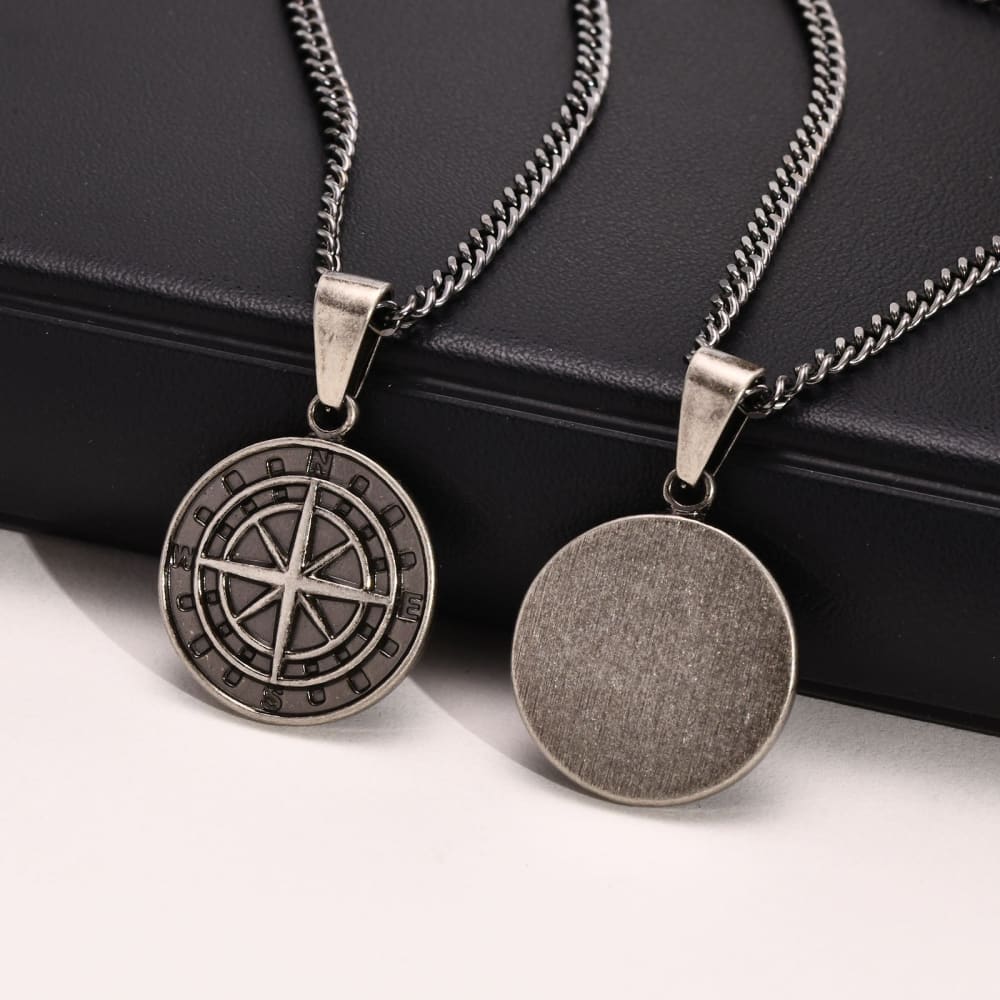 Black Compass Necklace