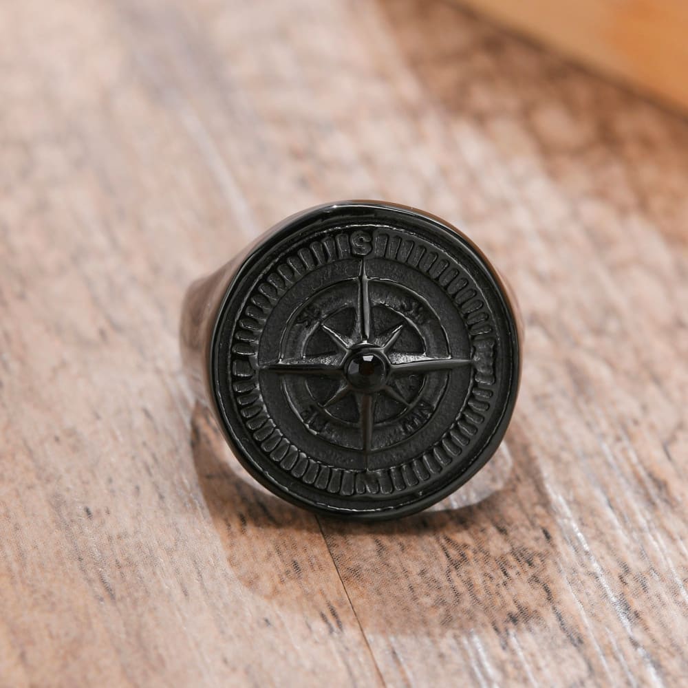 Black Compass Ring