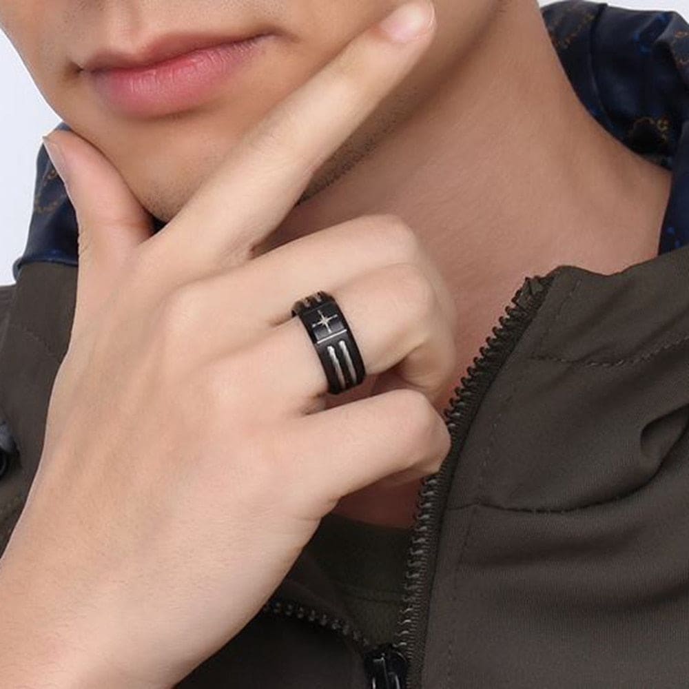 Black Compass Signet Ring