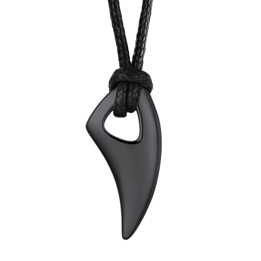 Black Shark Tooth Necklace