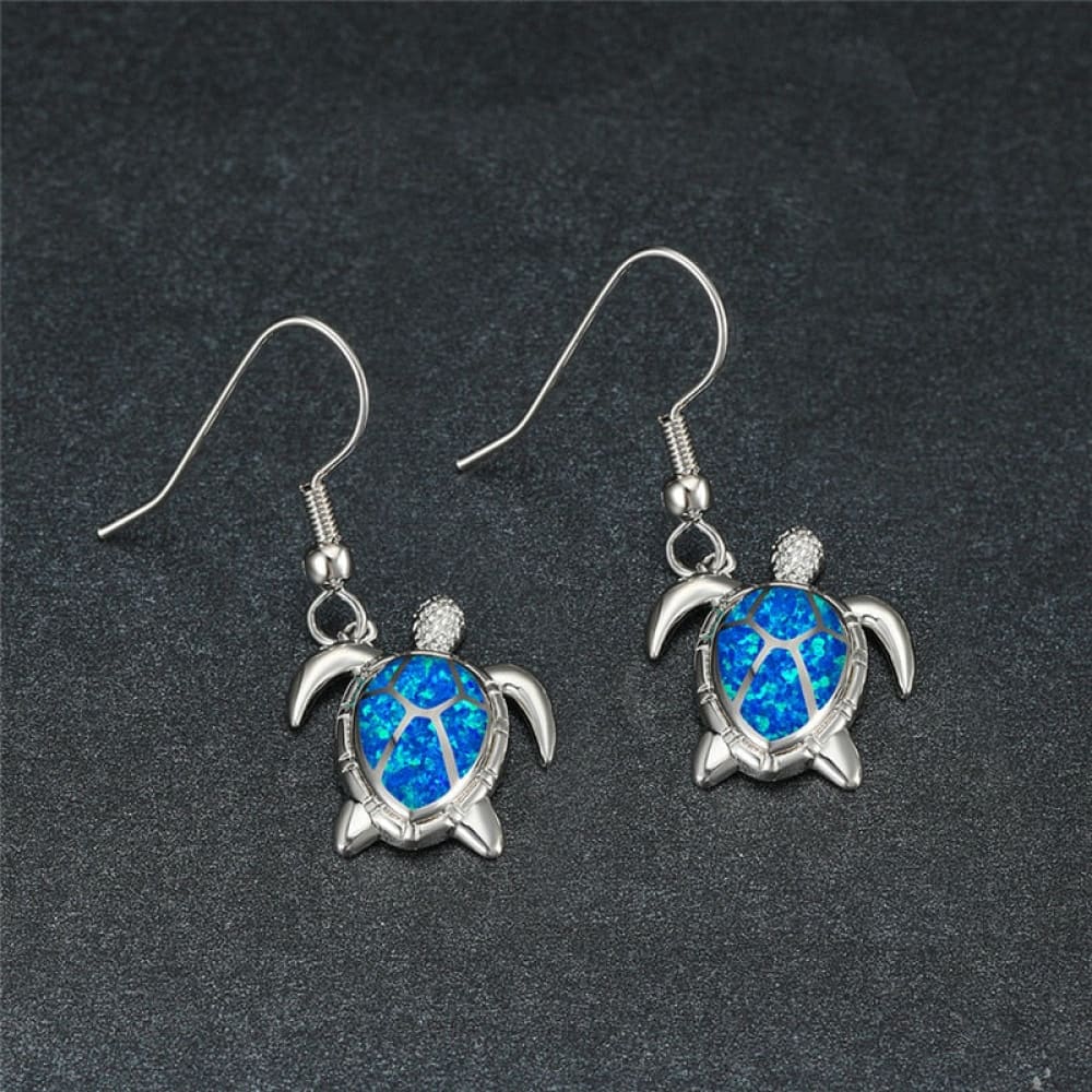 Blue Sea Turtle Earrings