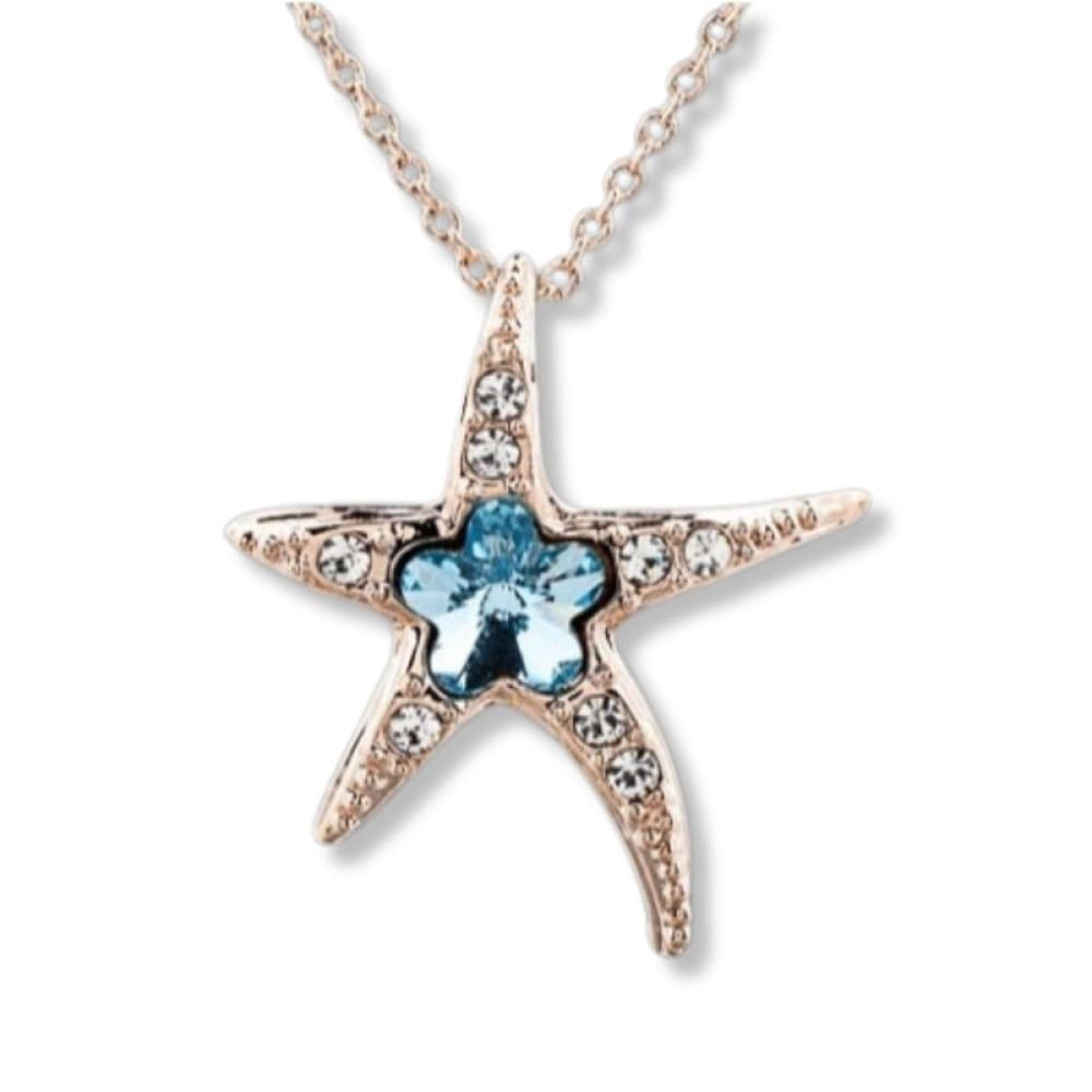 Blue Starfish Necklace