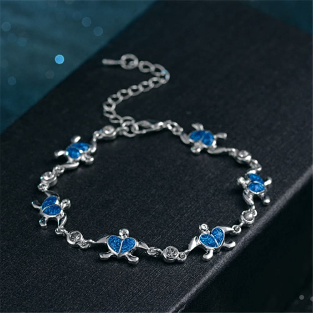 Blue Stone Sea Turtle Bracelet