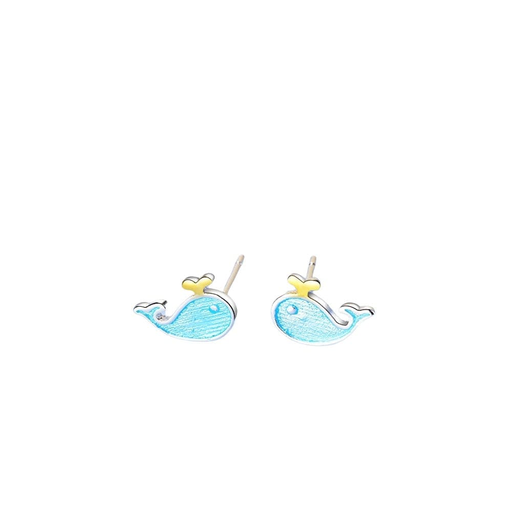 Blue Whale Earrings