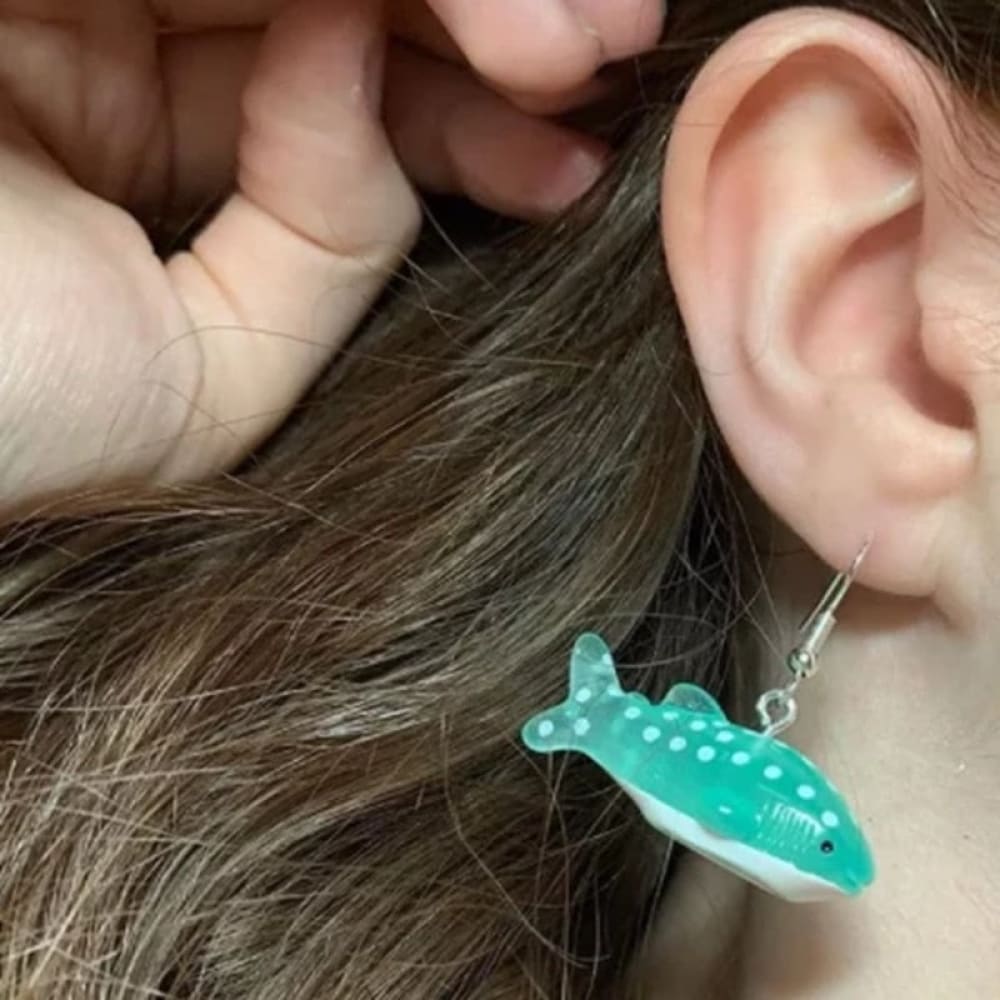 Blue Whale Shark Earrings