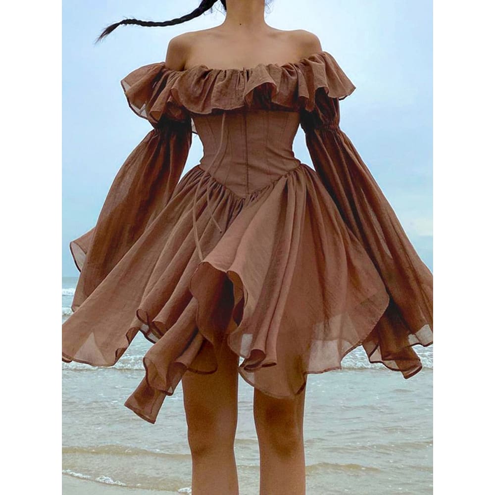 Brown Beach Dress