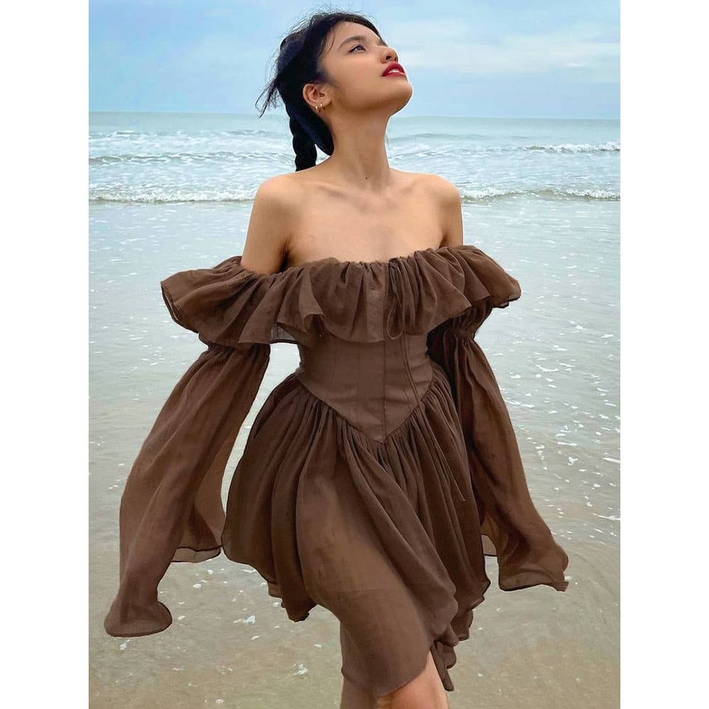 Brown Beach Dress