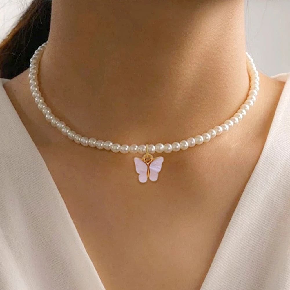 Butterfly Pearl Beach Necklace