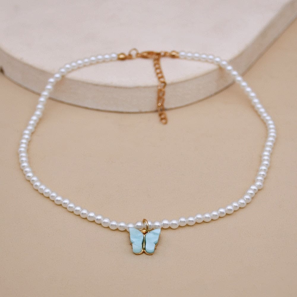 Butterfly Pearl Beach Necklace