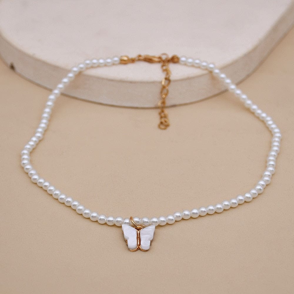 Butterfly Pearl Beach Necklace