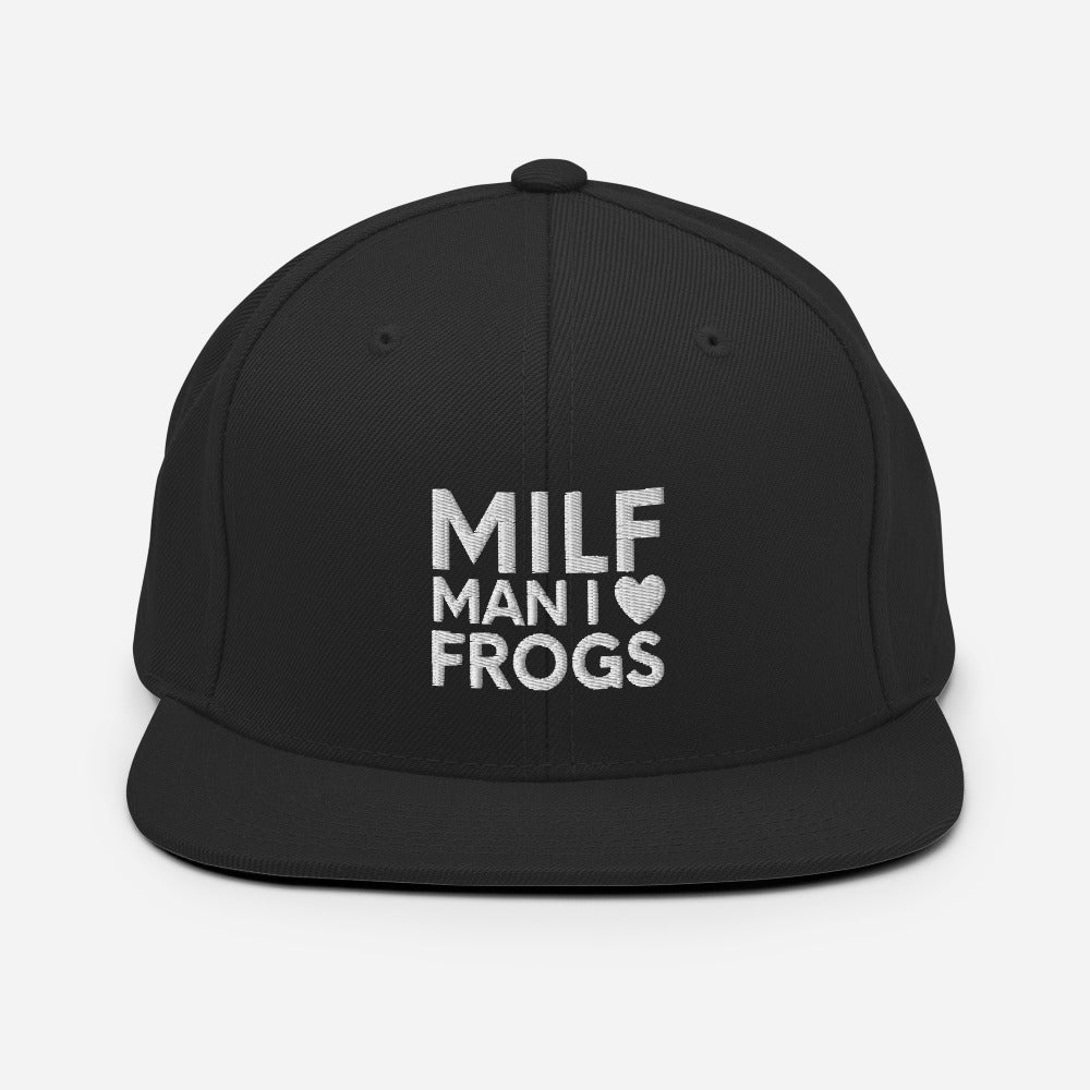 MILF Snapback Mütze, Mann I Love Frogs Mütze, Lustiger Spruch Frosch, Lustige Tiermütze, Lustige Froschmütze, I Love Frogs Mütze, MILF Mütze, Froschmütze, Lustig