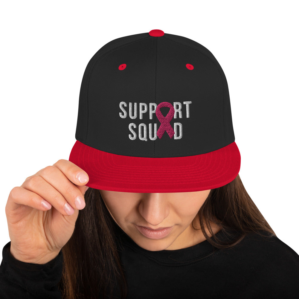 Breast Cancer Warrior Support Squad Breast Cancer Awareness Snapback Hat - Madeinsea©